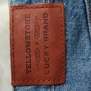 Yellow Stone Embellished Denim Mini Skirt by Lucky Brand
